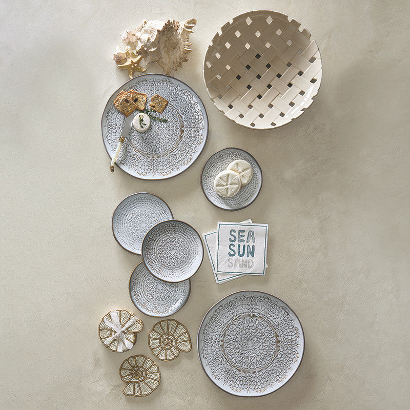 Ceramic Lattice Bowl - Natural