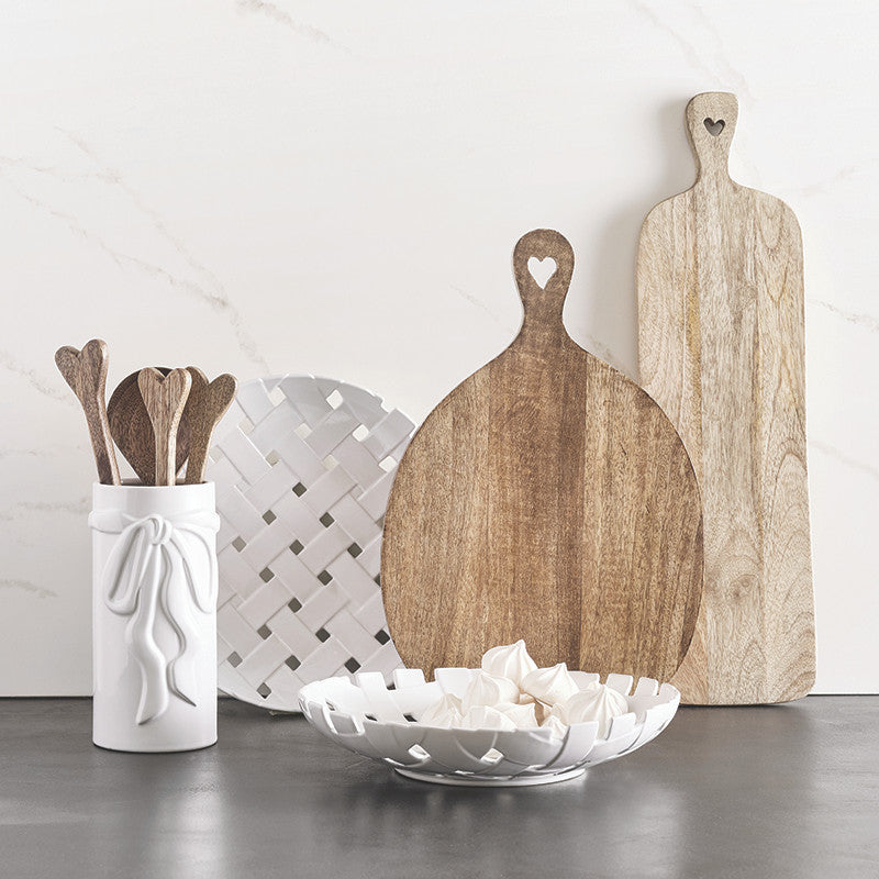 Ceramic Bow Vase - Large - White