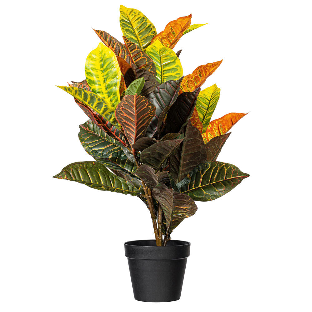 30" Artificial Croton Real Touch Potted Plant