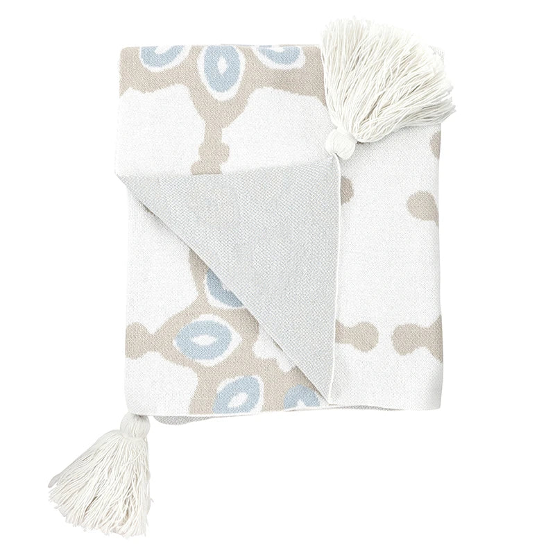 Face to Face Luxe Throw - Blue Tile