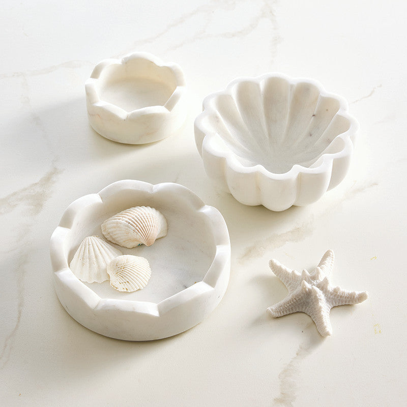 Face to Face Marble Catch-All Tray - Scallop - Small