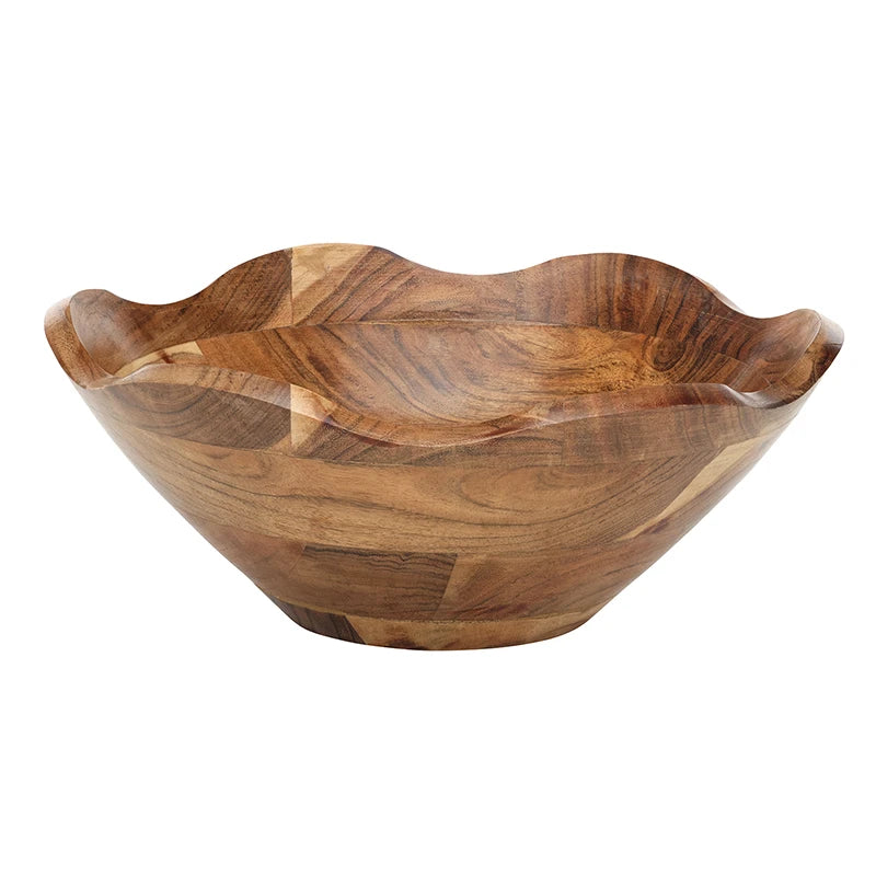 Face to Face Wood Salad Bowl - Scallop - Small