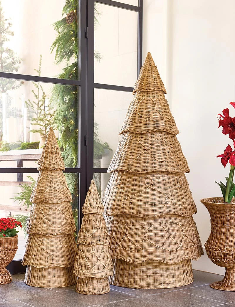 Rattan Tiered Tree - Set of 2