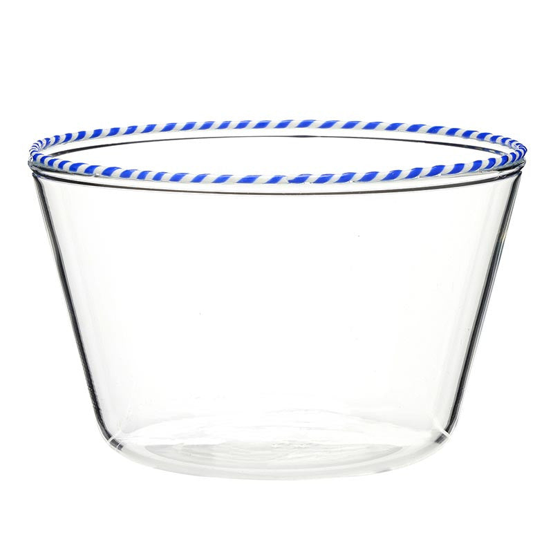 Blue Twist Bowl Glass - Blue