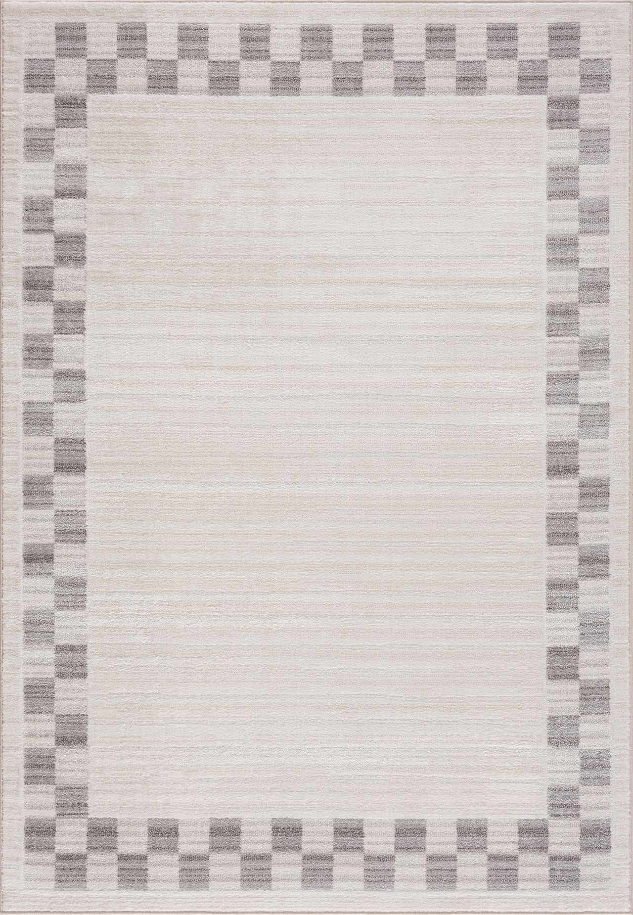 Azrika Gray Checkered Washable Rug - Clearance