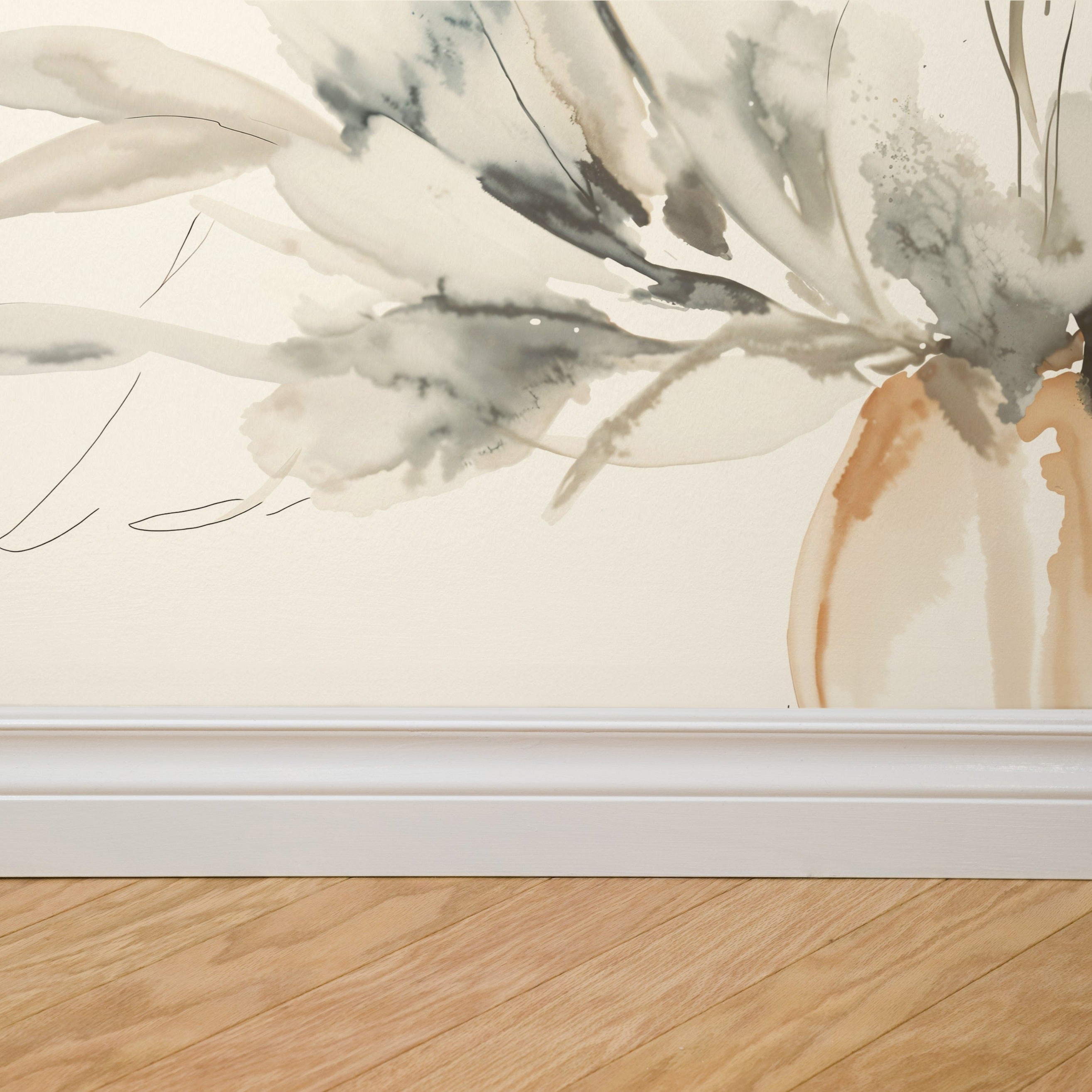 Wildflower Dreams Wallpaper (Cream) - 8 FT H X 30 FT W LUXE