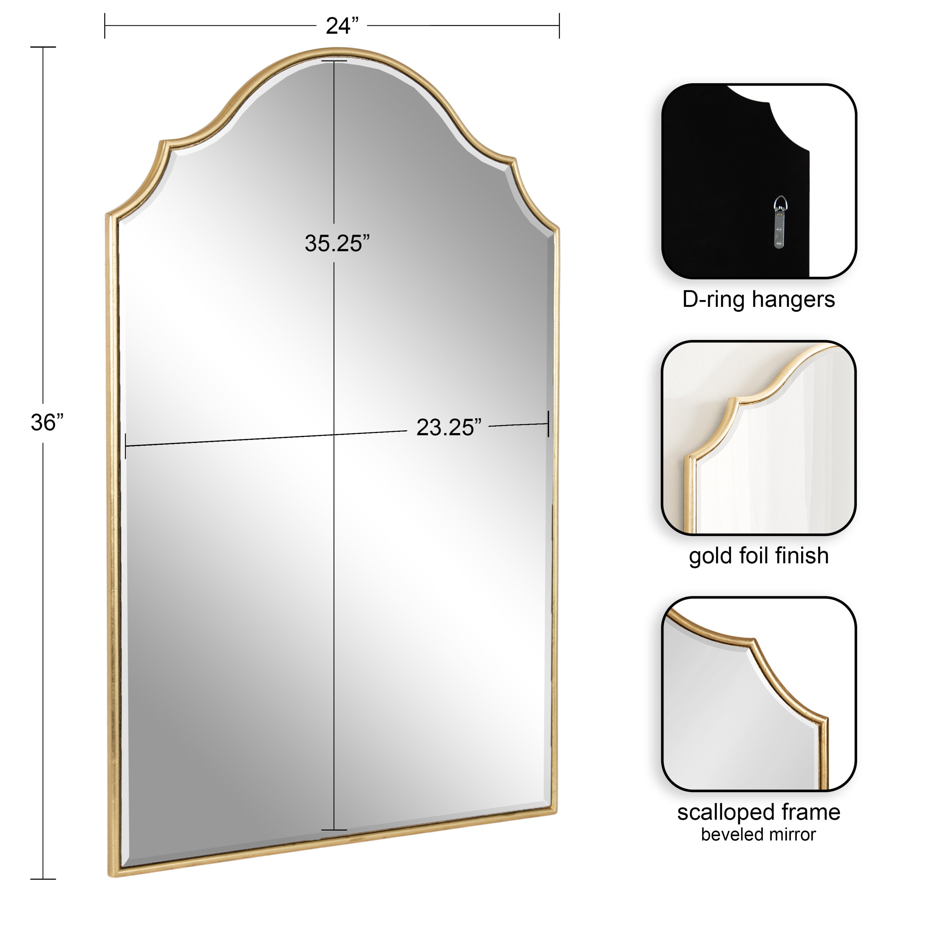 Leanna Framed Arch Wall Mirror