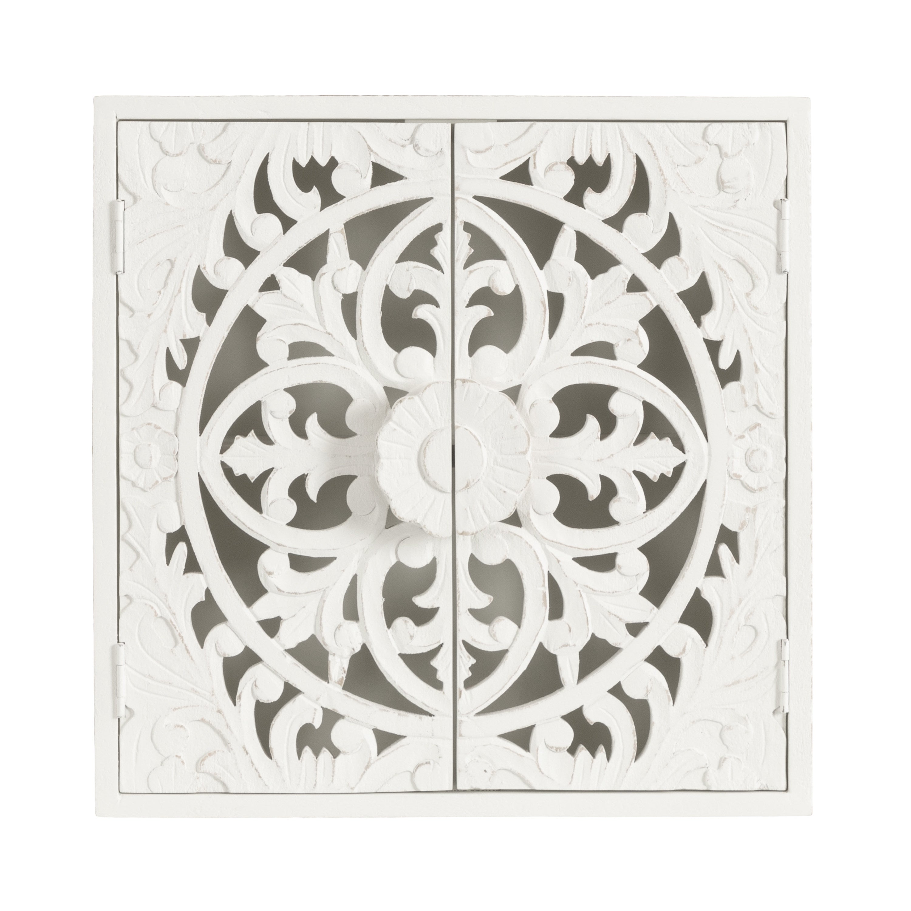 Saanvi Carved Wood Wall Cabinet