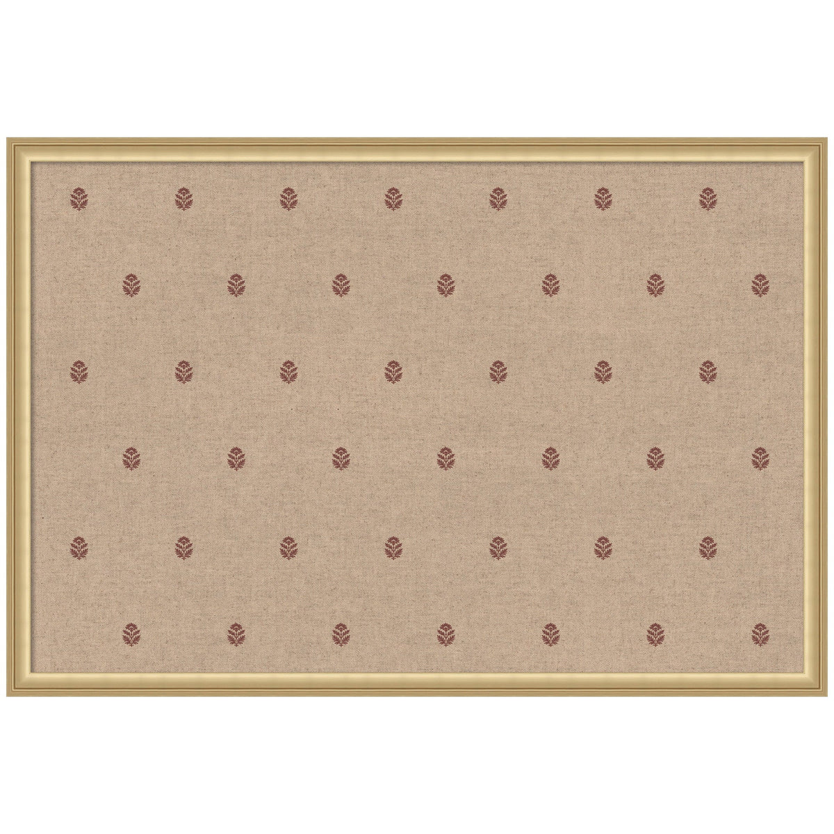 Pinboard Red Botanical Block Print
