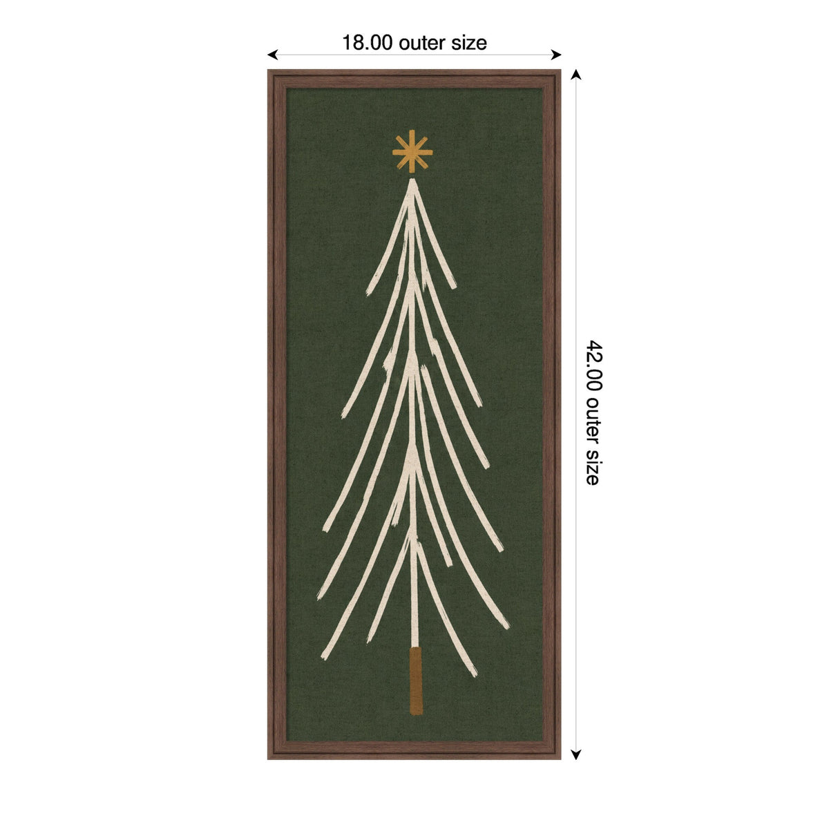 Kate and Laurel Framed Fabric Pinboard Minimalist Tree Panel