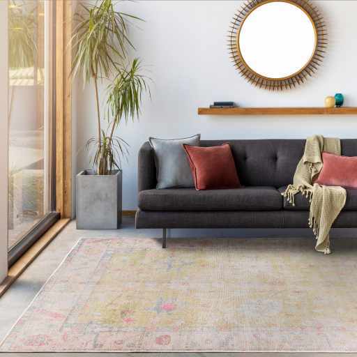 Bozkurt Vintage Flat Pile Washable Rug