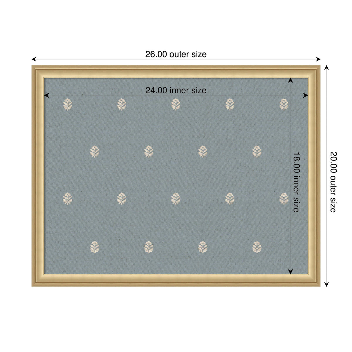 Pinboard Blue Botanical Block Print