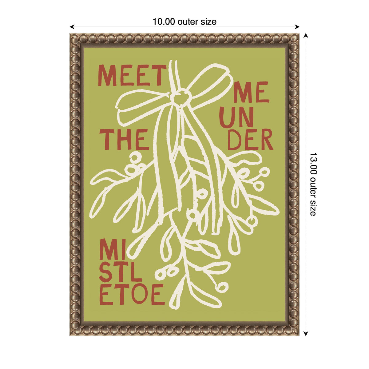Mistletoe by Kikiandnim Framed Canvas Wall Art Print