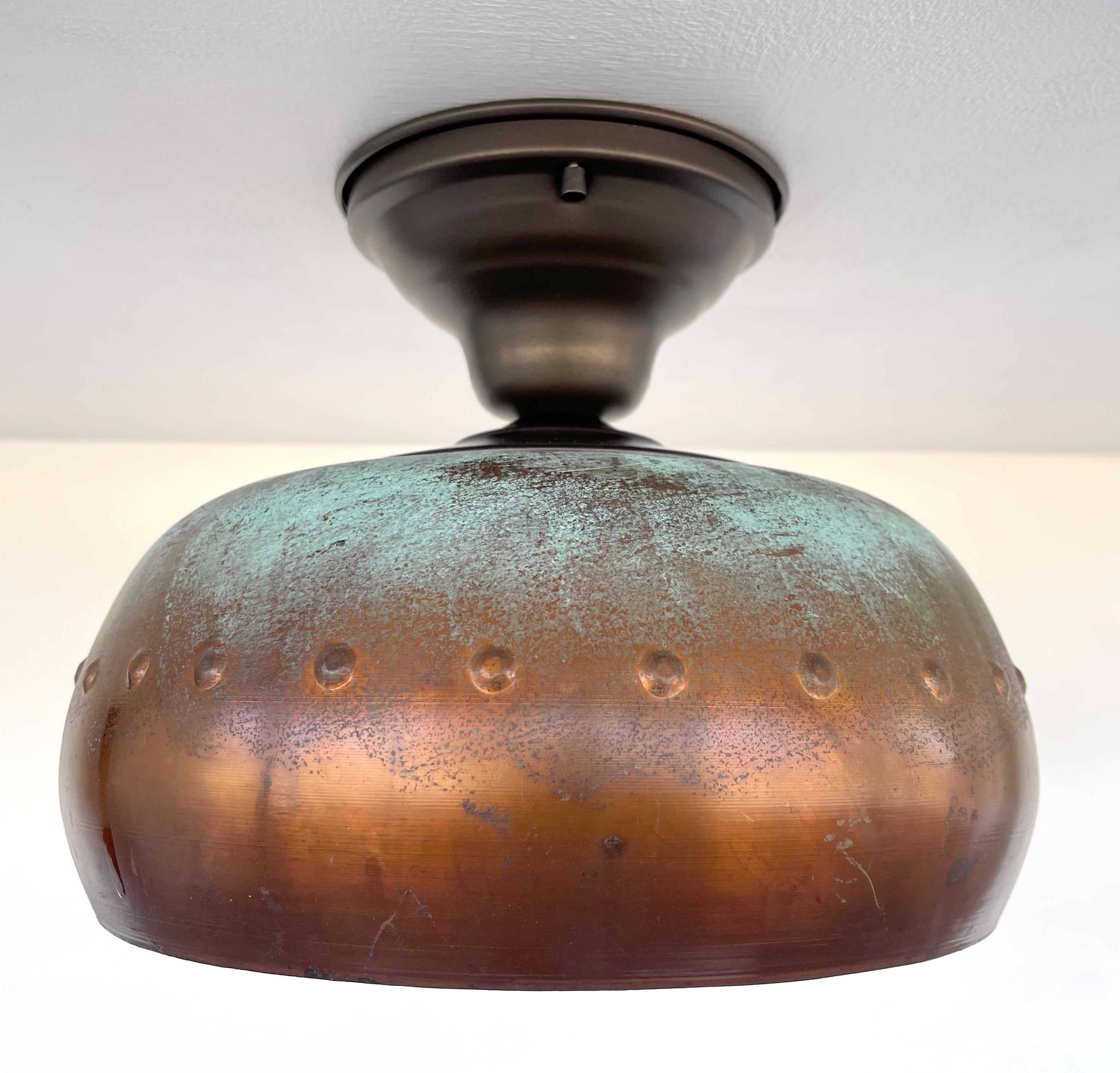 Copper Farmhouse Ceiling Light | 10" Wide