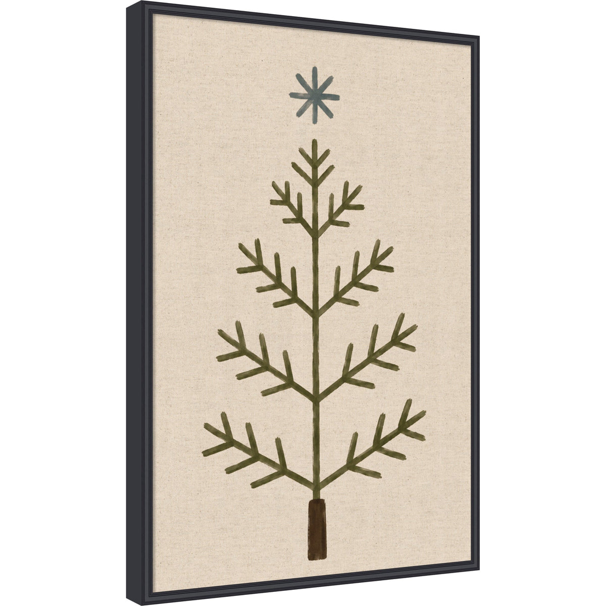 Framed Fabric Magnetic Board Scandi Tree Linen Wall Organization
