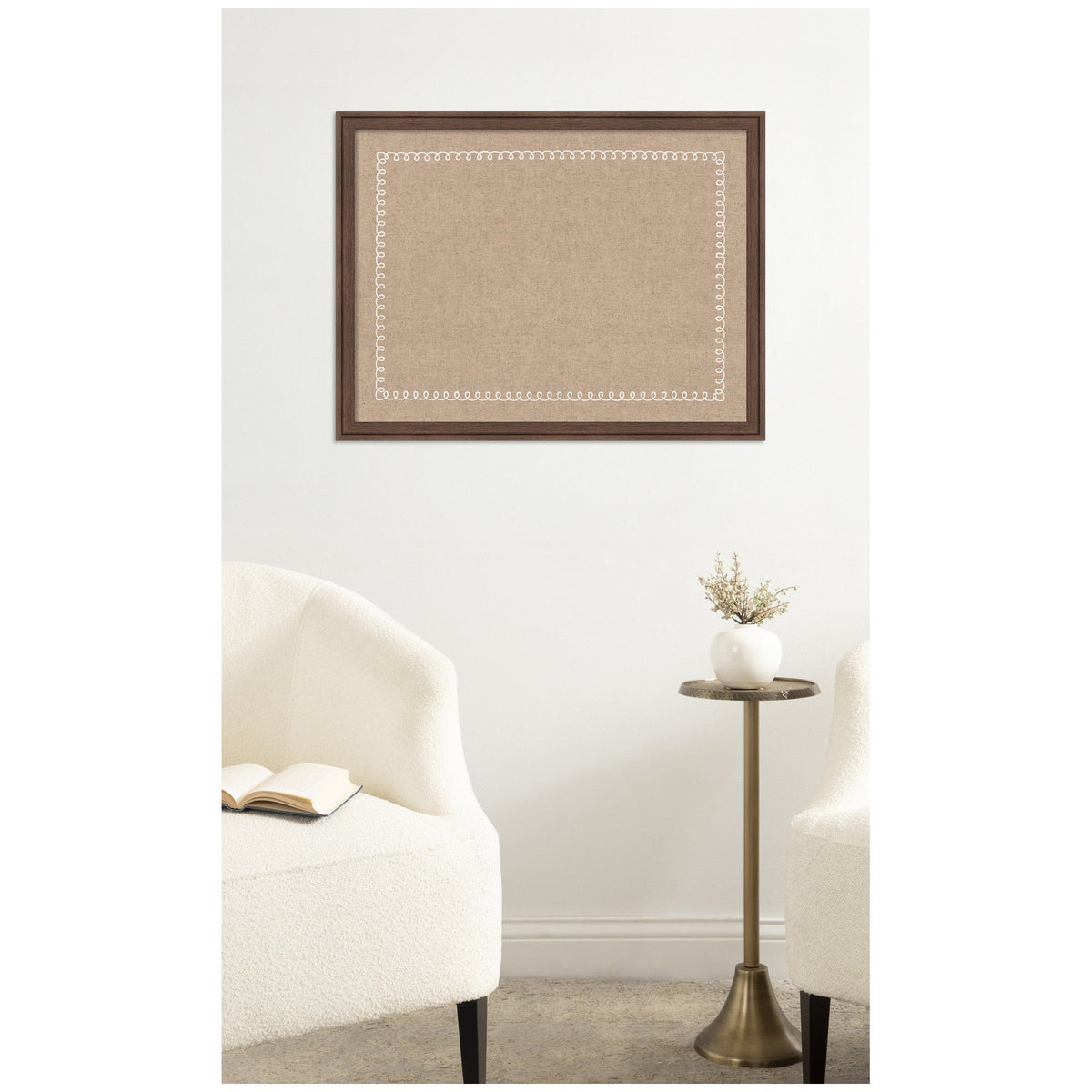 Pinboard White Scalloped Edge