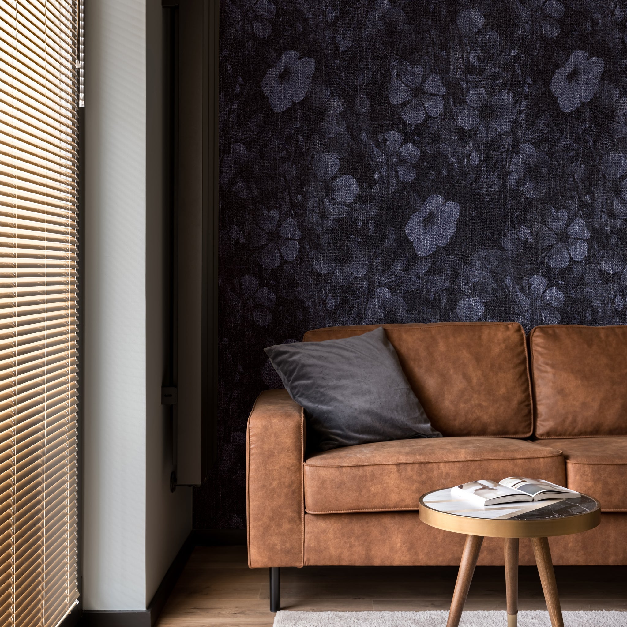 Navy Wallpaper - 8 FT H X 49 FT W LUXE