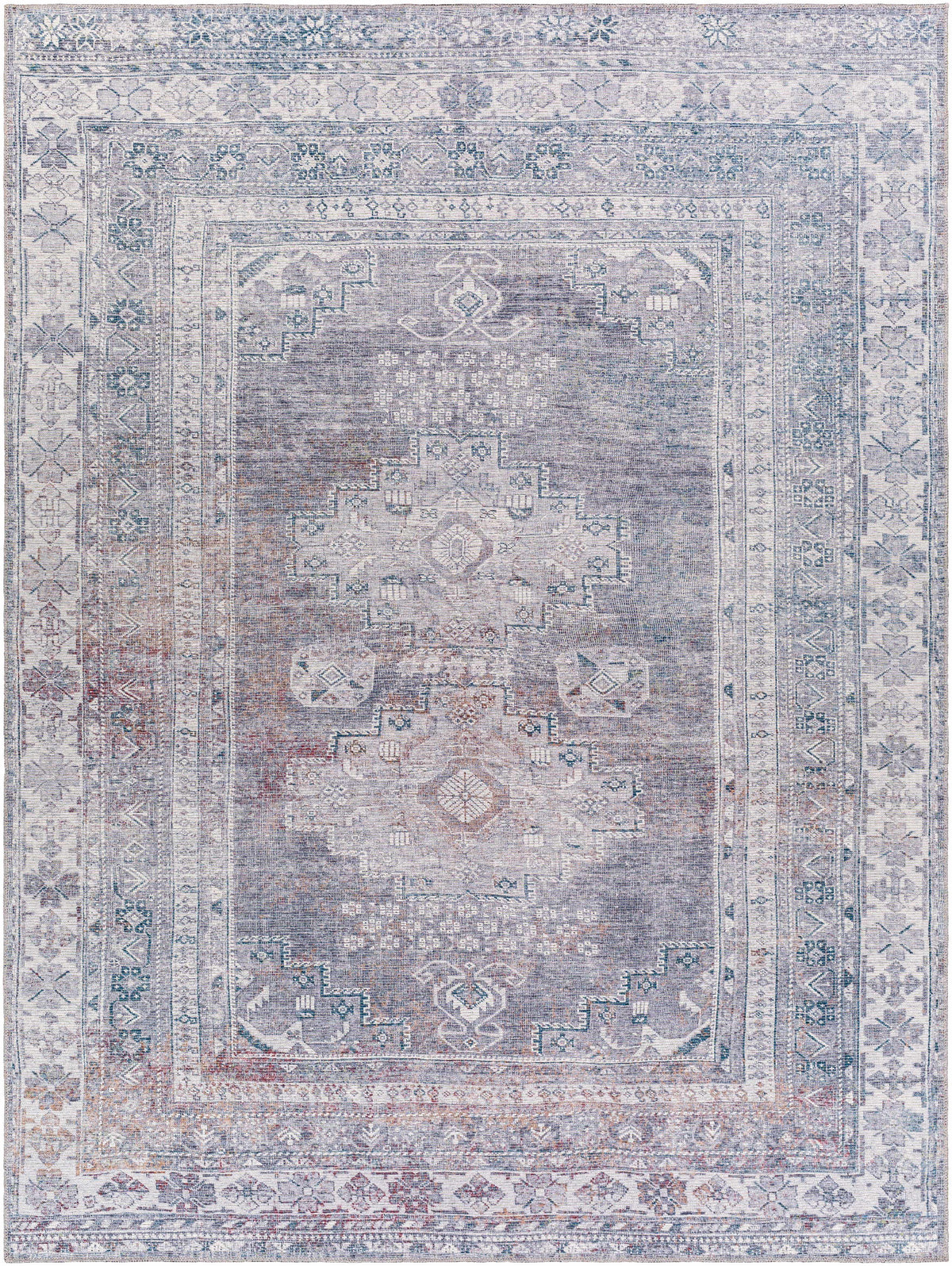 Baltinglass Gray Tumble Dry Washable Rug - Promo