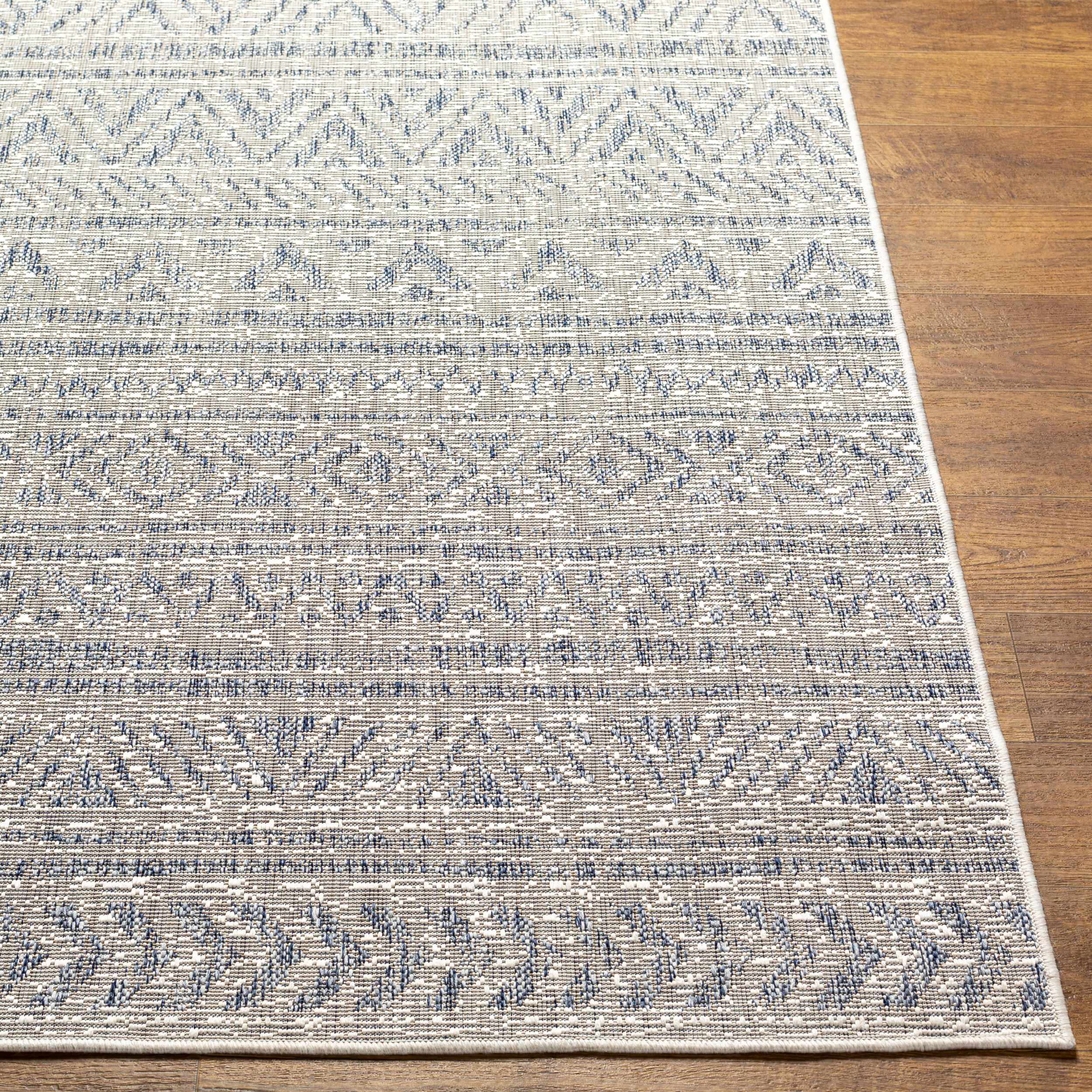 Novato Gray All Over Pattern Performance Outdoor Rug - Clearance