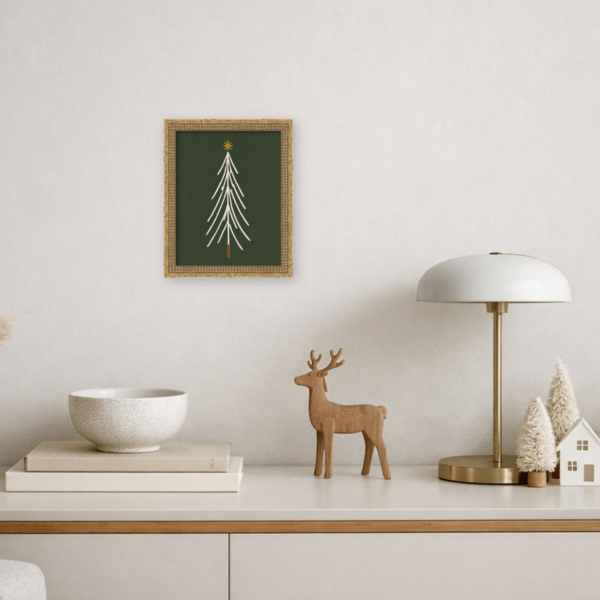 Minimalist Tree by Laura Moss Framed Mounted Canvas Wall Art Print