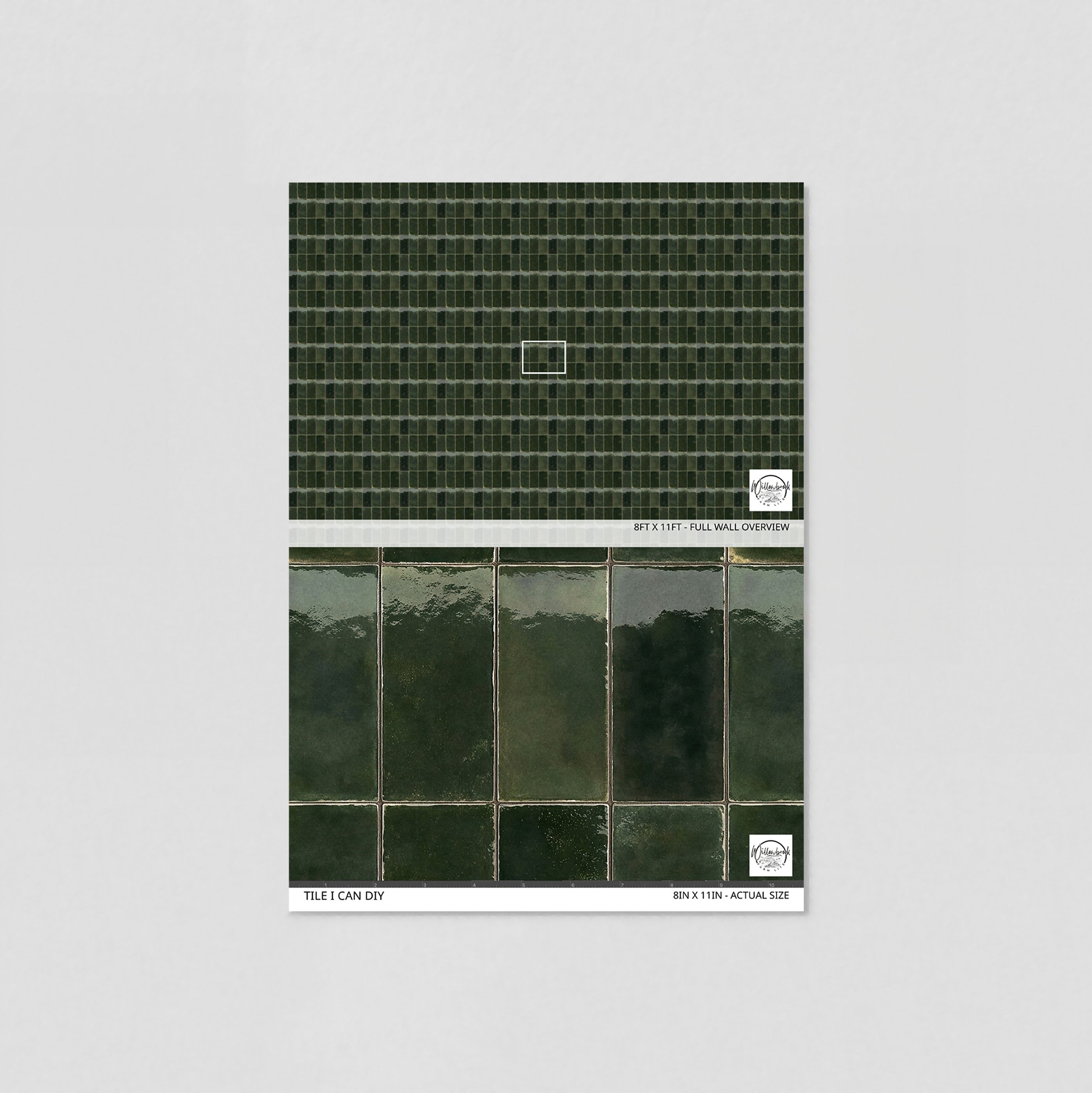 Tile I can DIY Wallpaper - 8 FT H X 11 FT W P&S