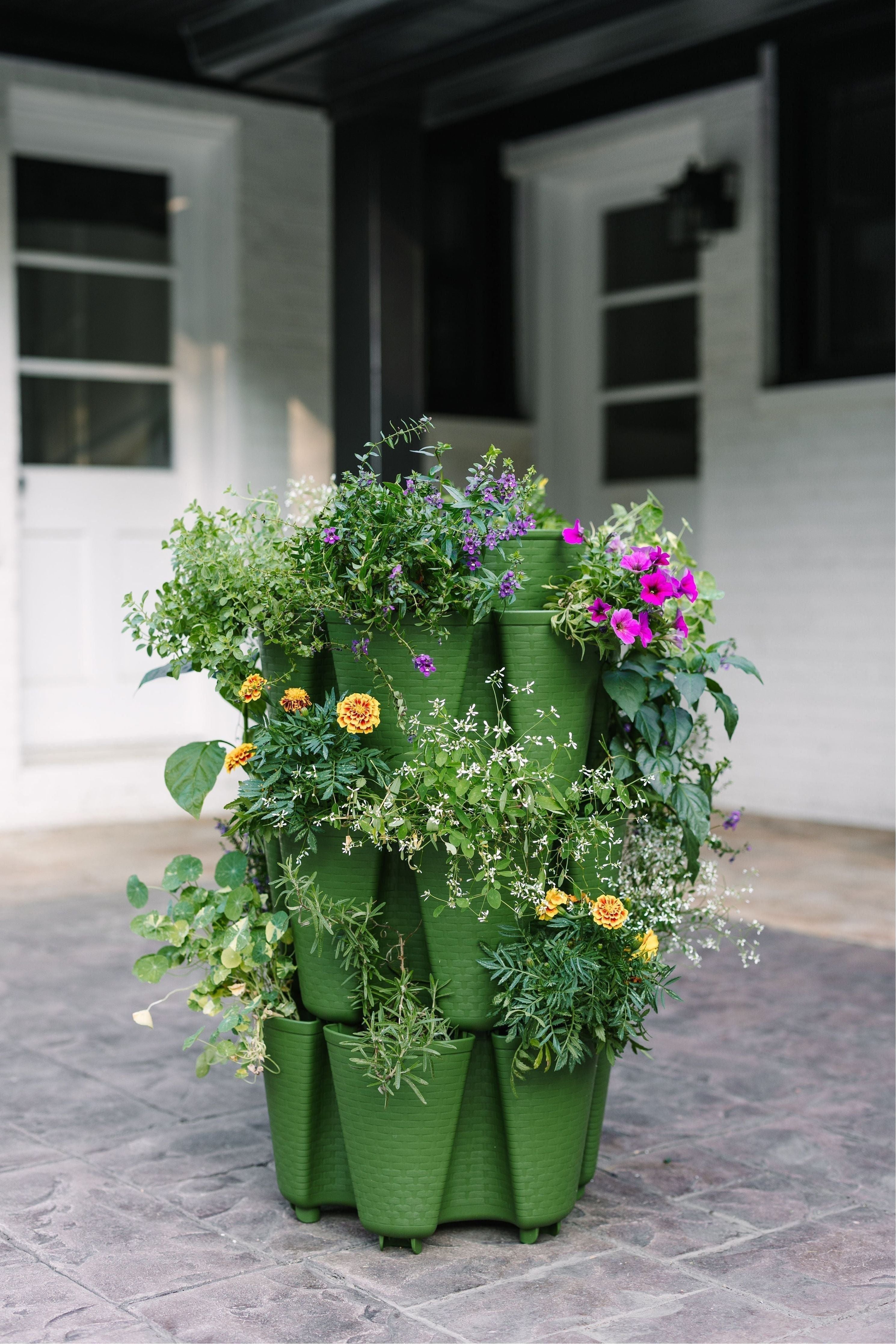 3 Tier GreenStalk Garden Original Vertical Planter - Basket Weave Texture
