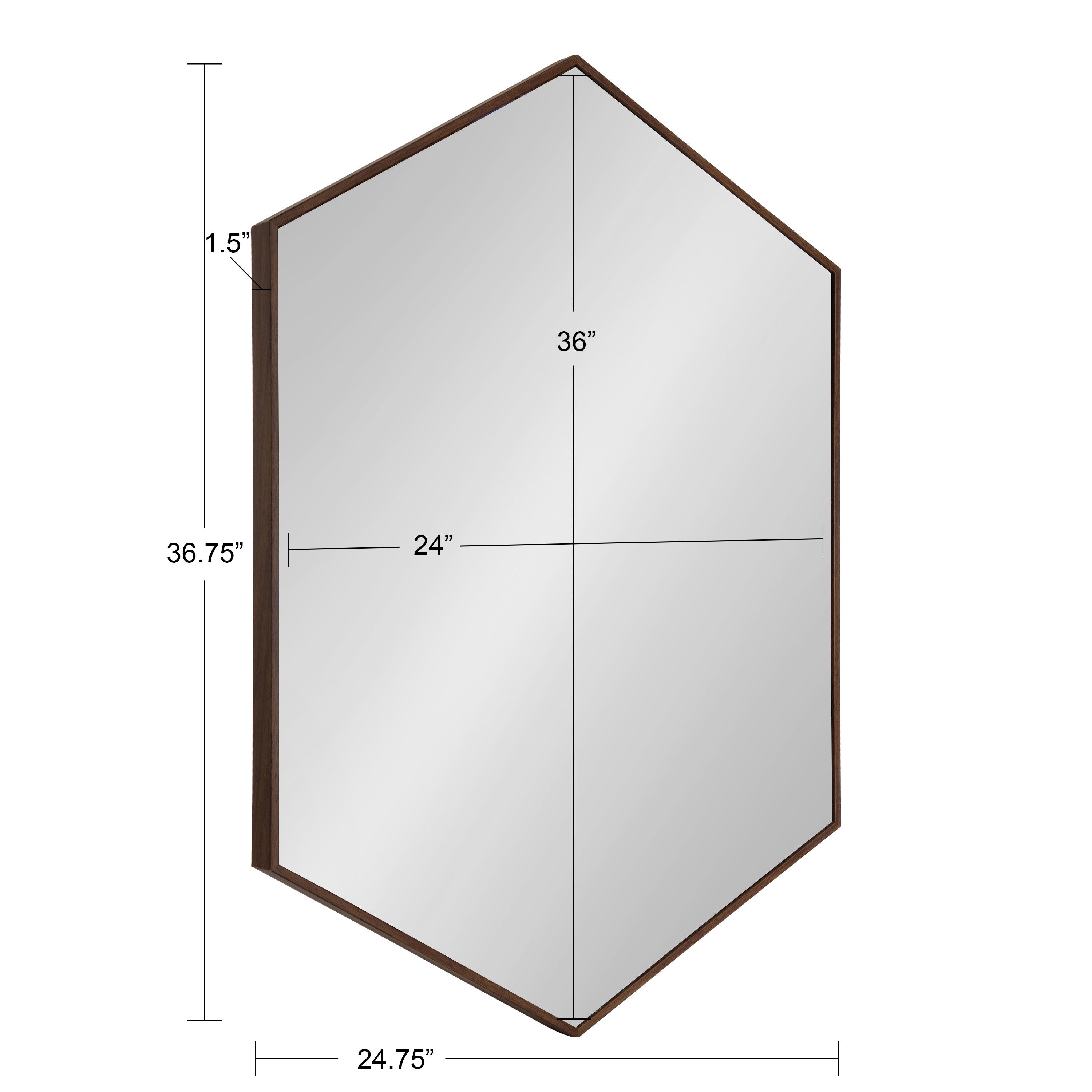 Rhodes Framed Hexagon Wall Mirror