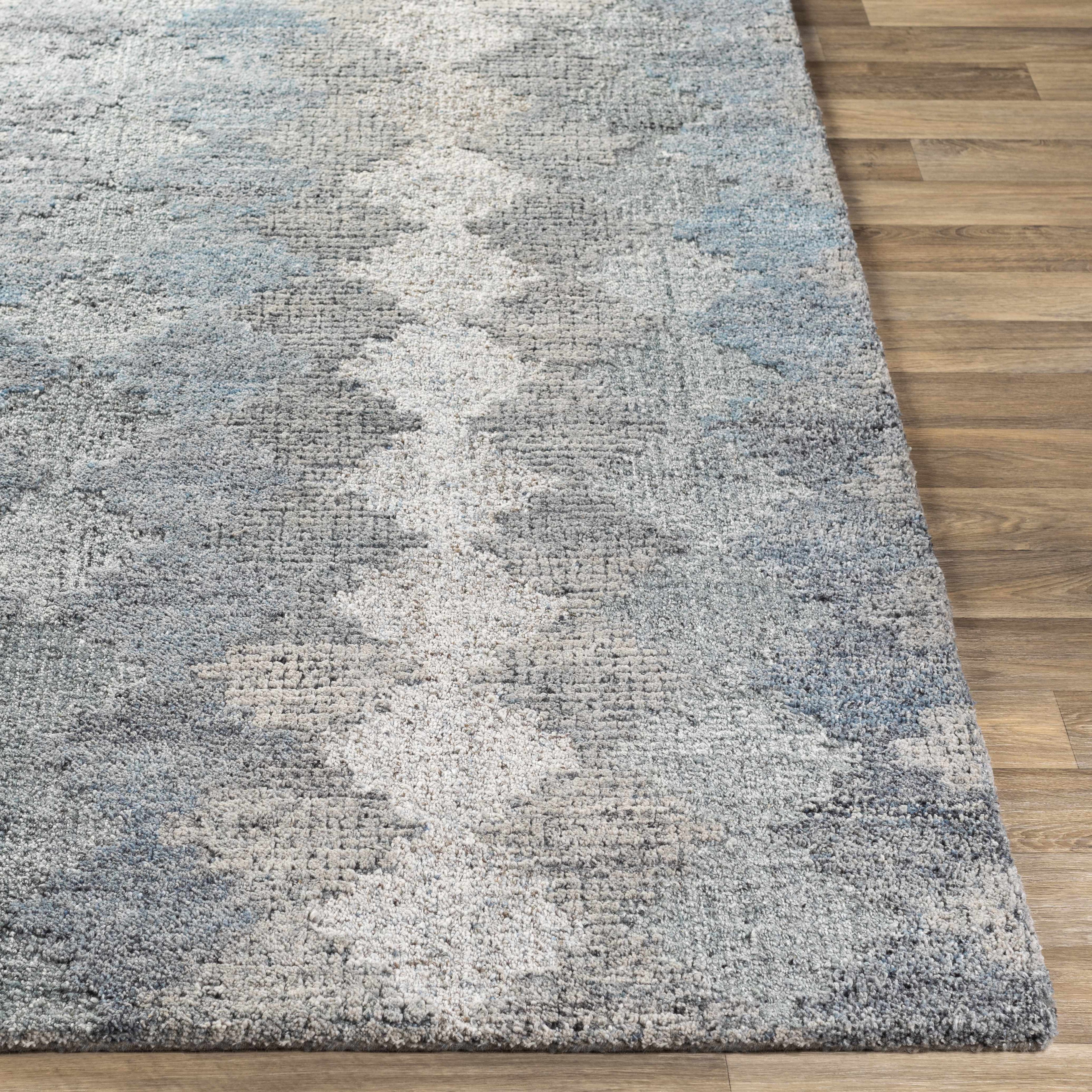 Hale Gray&Slate Diamonds Wool&Viscose Rug - Clearance