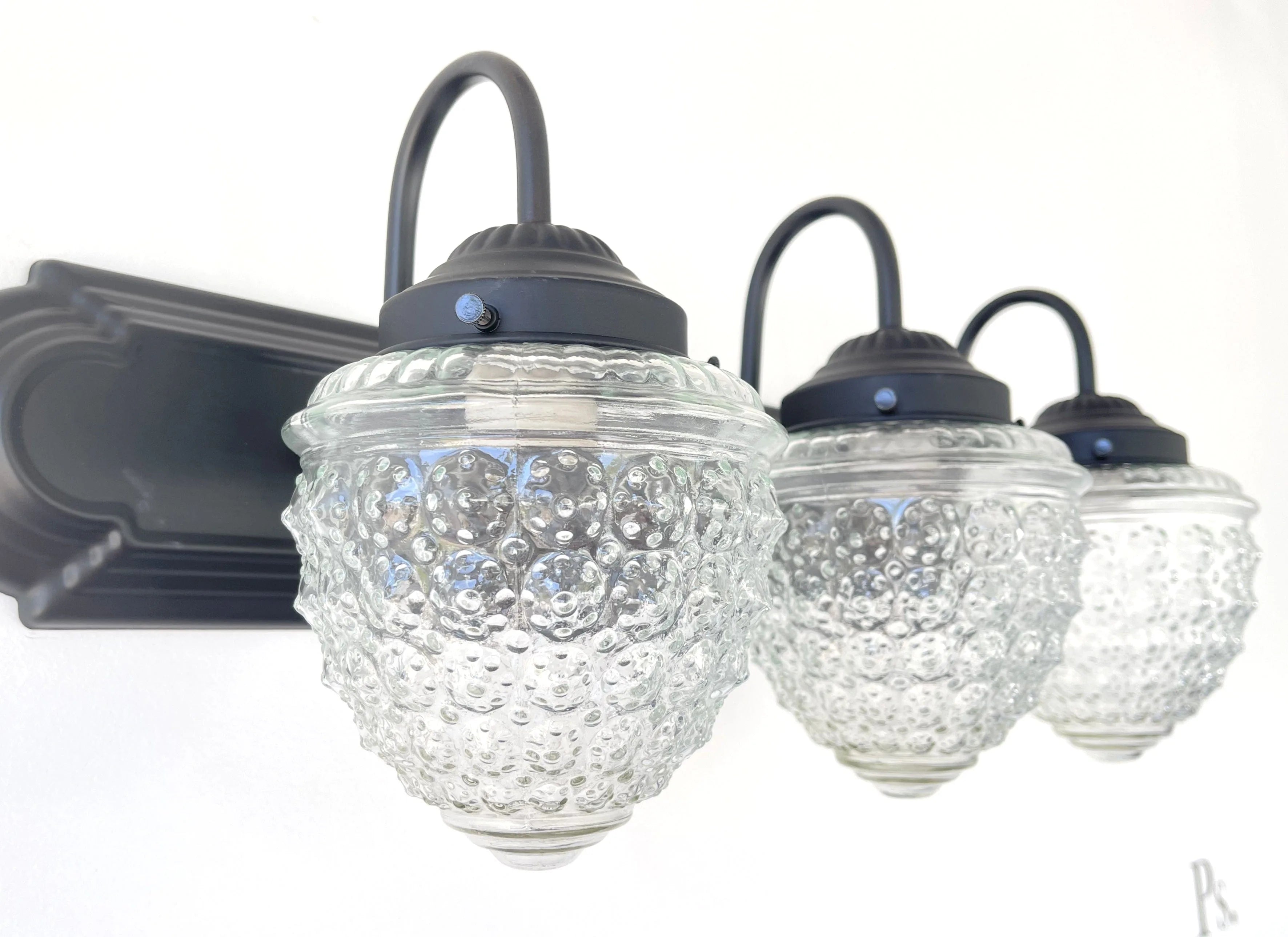 Antique Acorn Glass VANITY Light - 3 Sizes