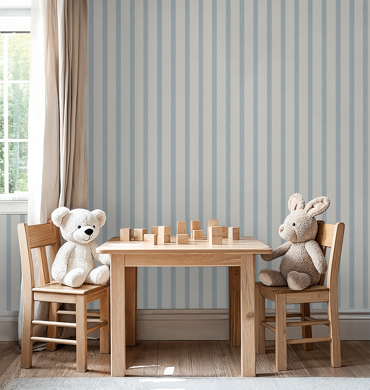 The Jordan (Blue) Wallpaper - 18 FT H X 4.75 FT W P&S