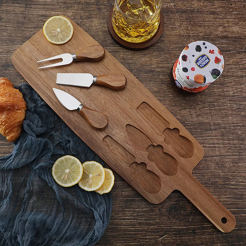 Stella Acacia Cheese Board and Knife Set
