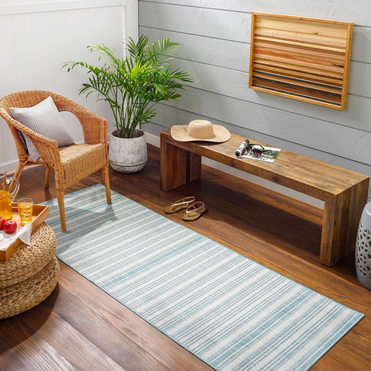 Engla Off White Outdoor Carpet Area Rug - Clearance