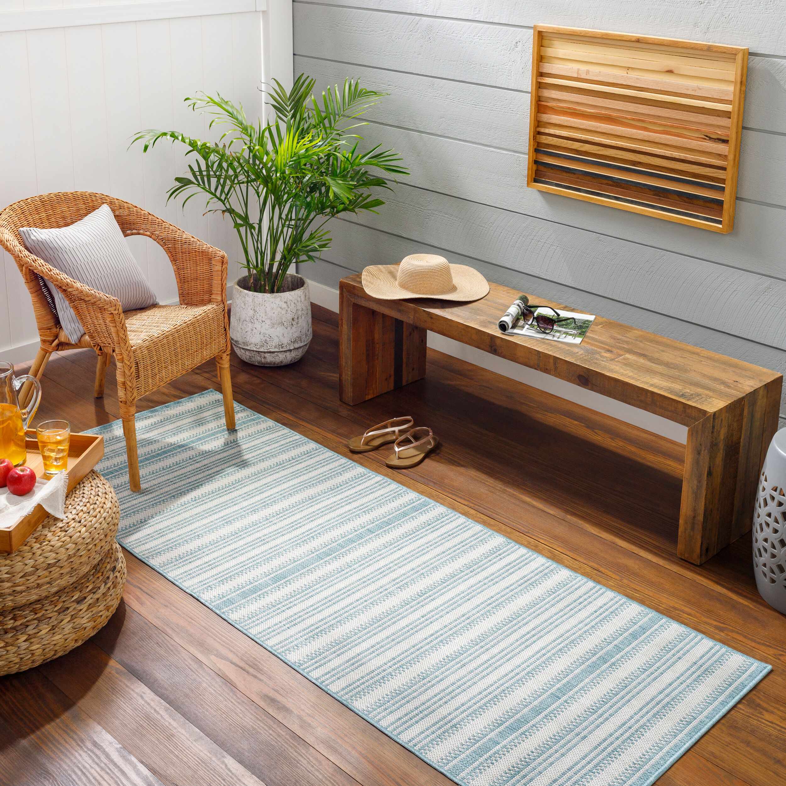 Engla Off White Outdoor Carpet Area Rug - Clearance