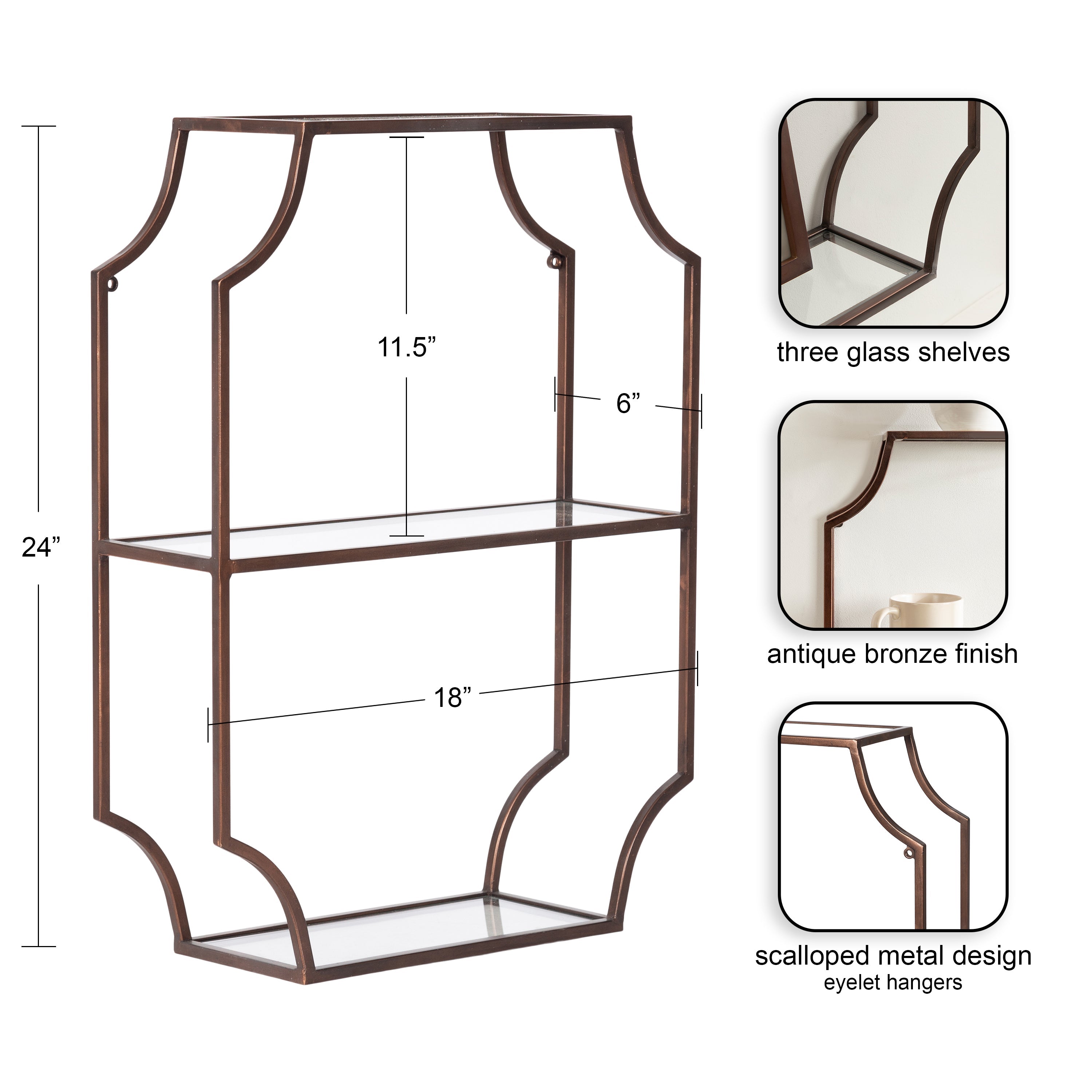 Ciel Metal Wall Shelf