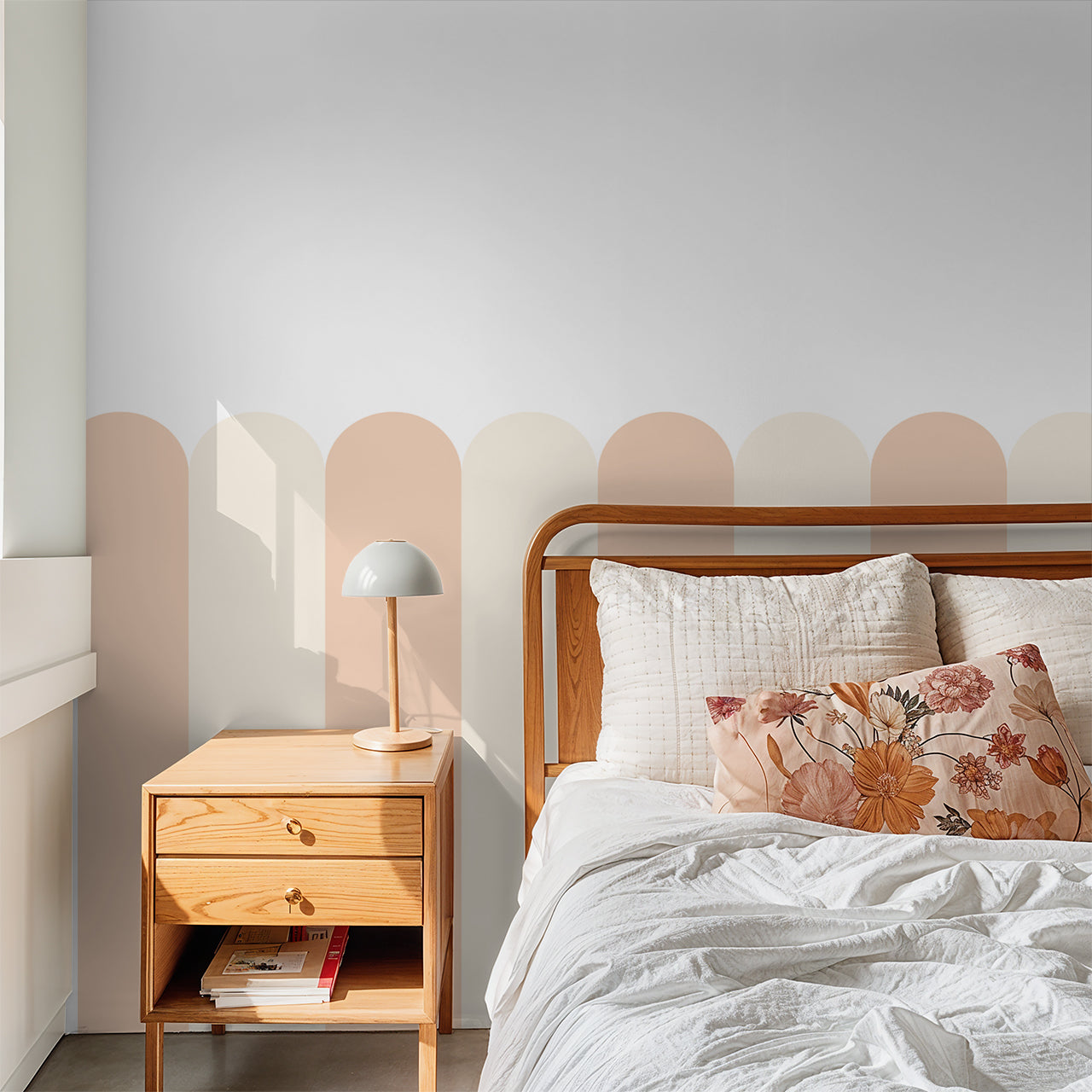 Playful Pickets (Peach) Wallpaper - 4 FT H X 17.4 FT W P&S