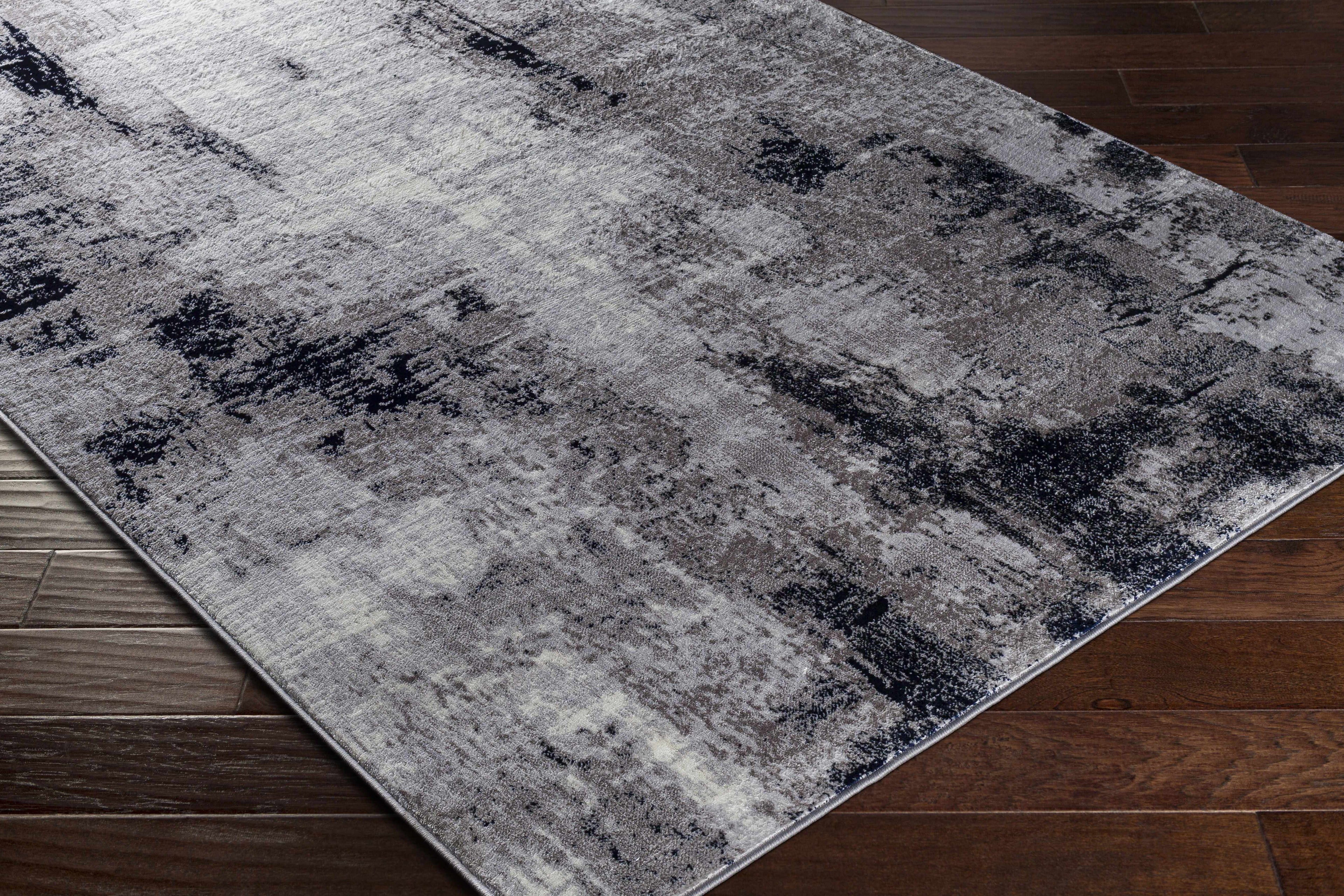 Limao Abstract Denim Area Rug - Clearance