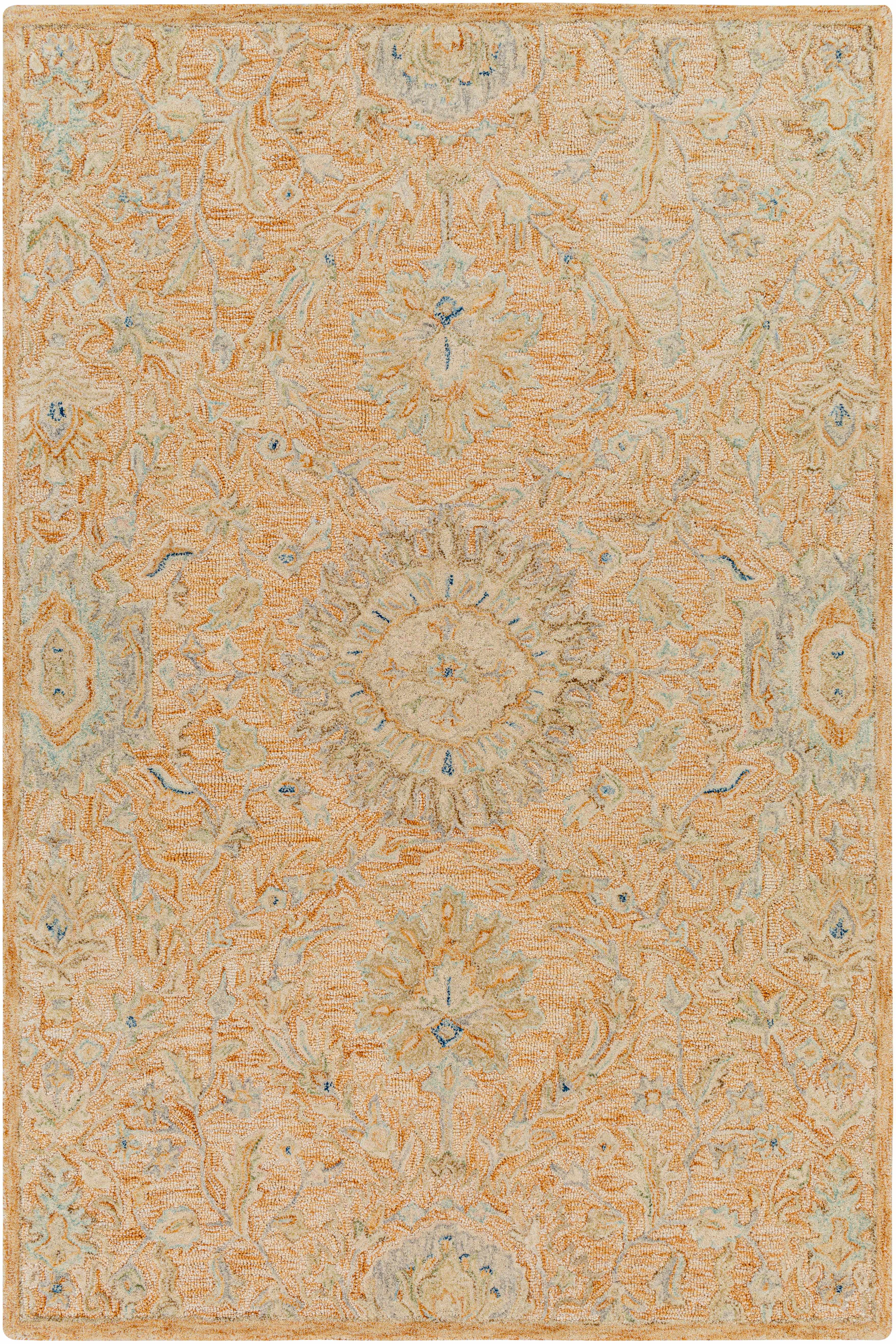 Lonoy 2x3 Small Coral Wool Carpet - Clearance