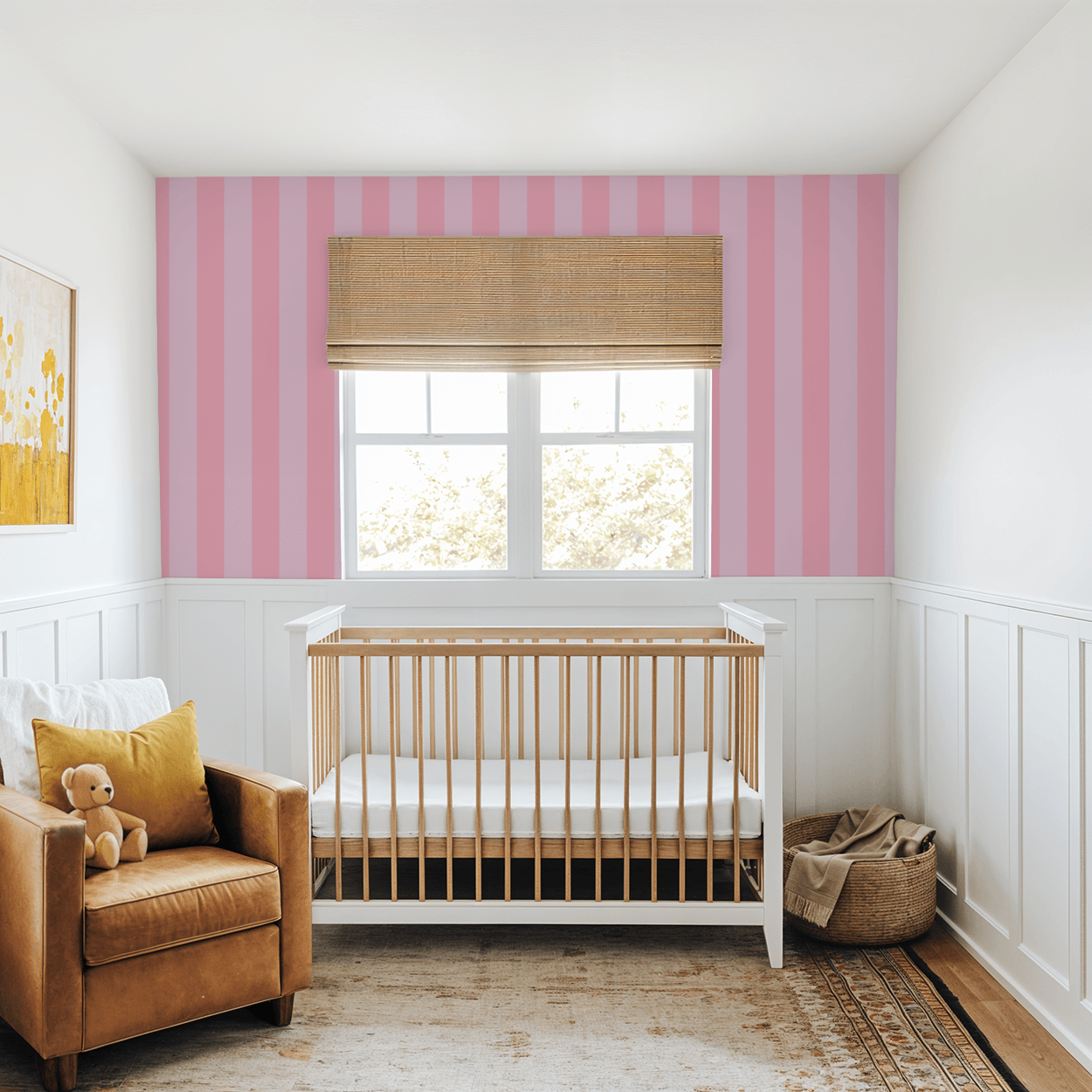 KitKat Blush Stripes Wallpaper