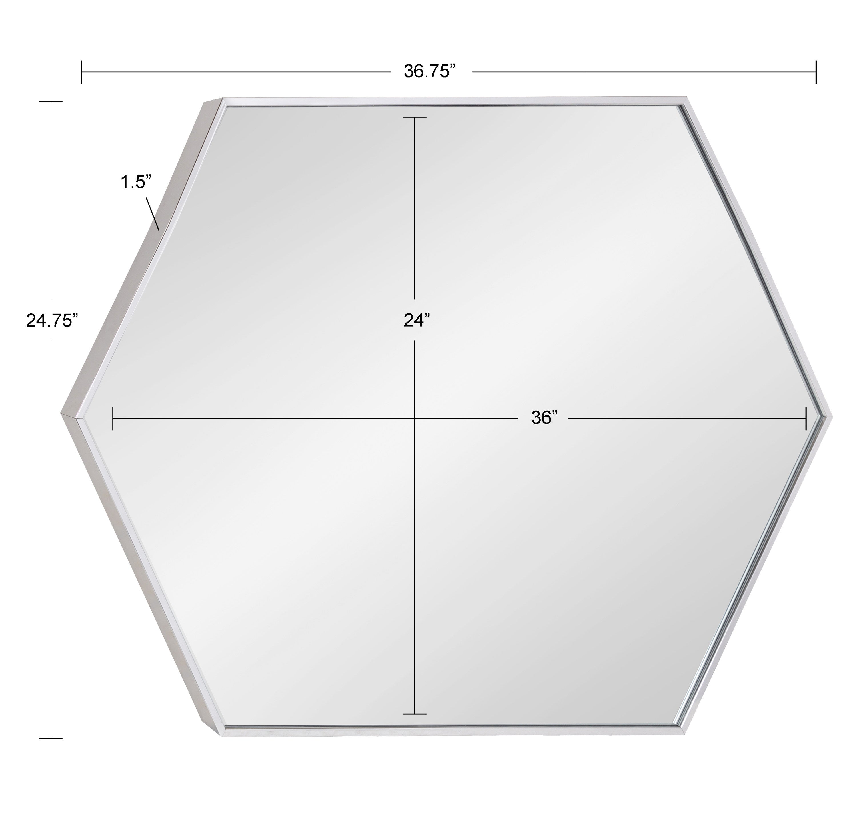 Rhodes Framed Hexagon Wall Mirror