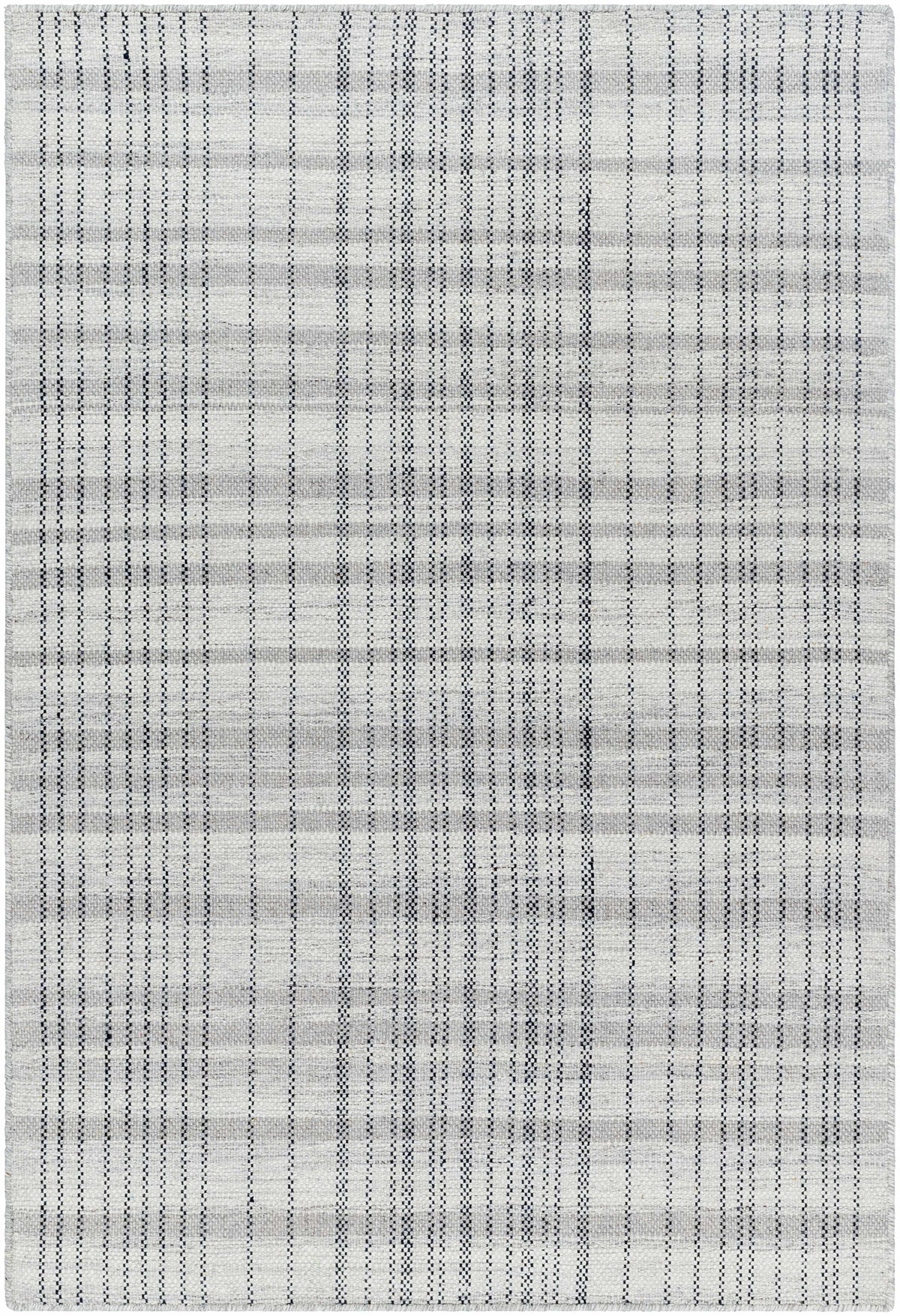 Nissa Blue Gray Checkered Area Rug - Clearance