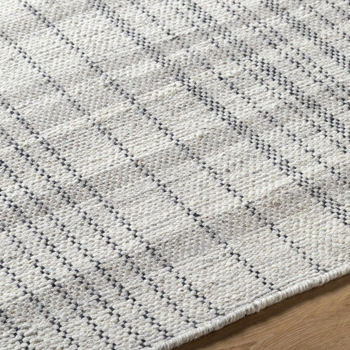 Nissa Blue Gray Checkered Area Rug - Clearance
