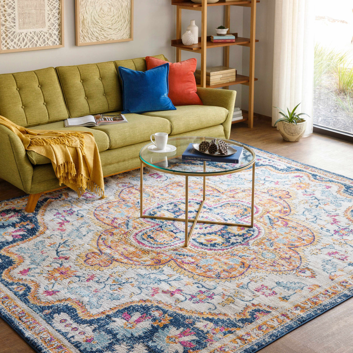Pimperne Traditional Medallion Area Rug - Clearance