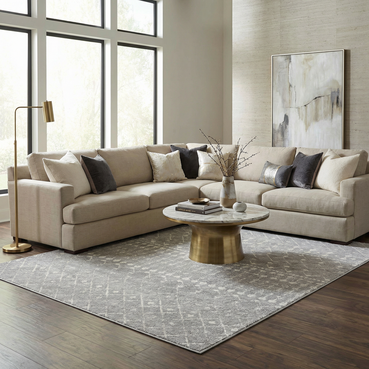 Tigrican Light Gray 2334 Area Rug - Clearance