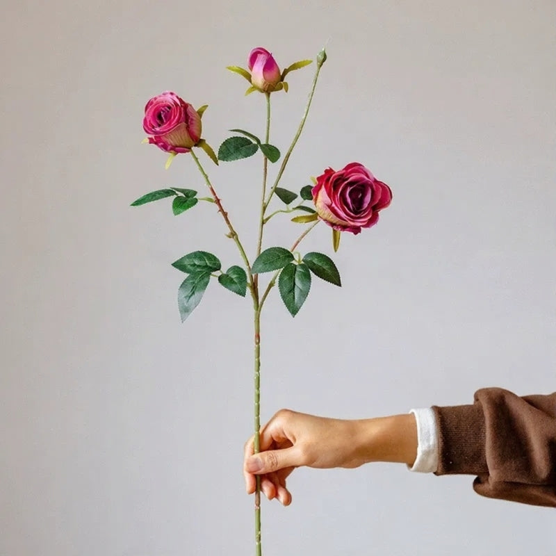 Vintage Garden Rose Stem – 25"