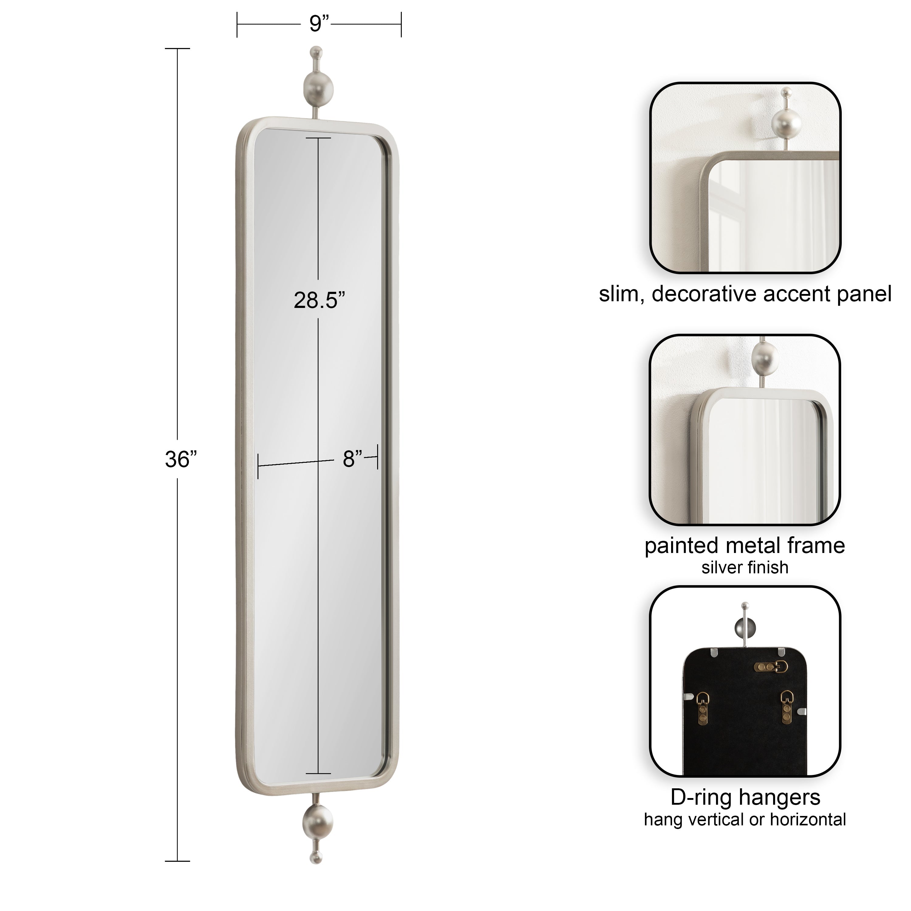 Kasota Metal Framed Mirror