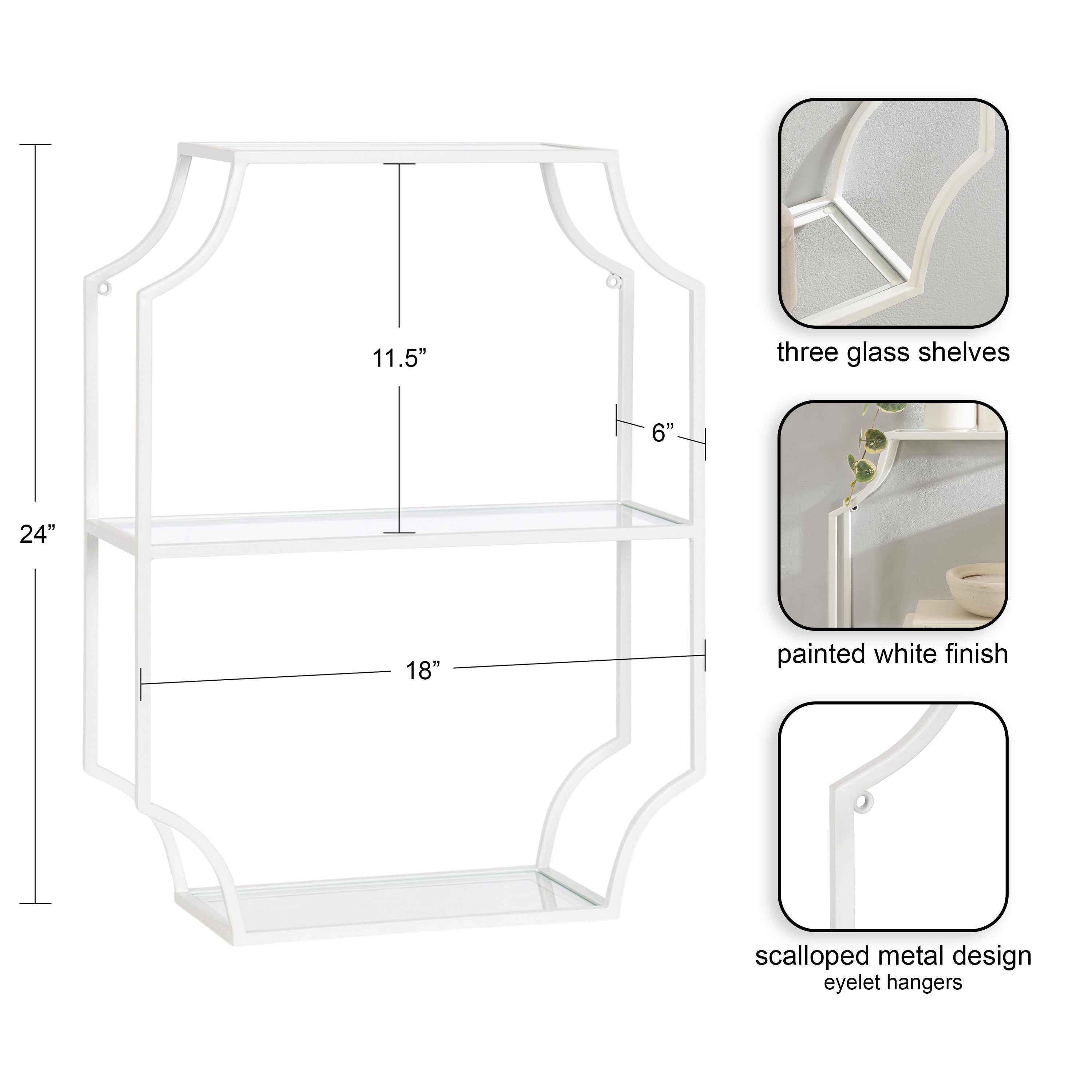 Ciel Metal Wall Shelf