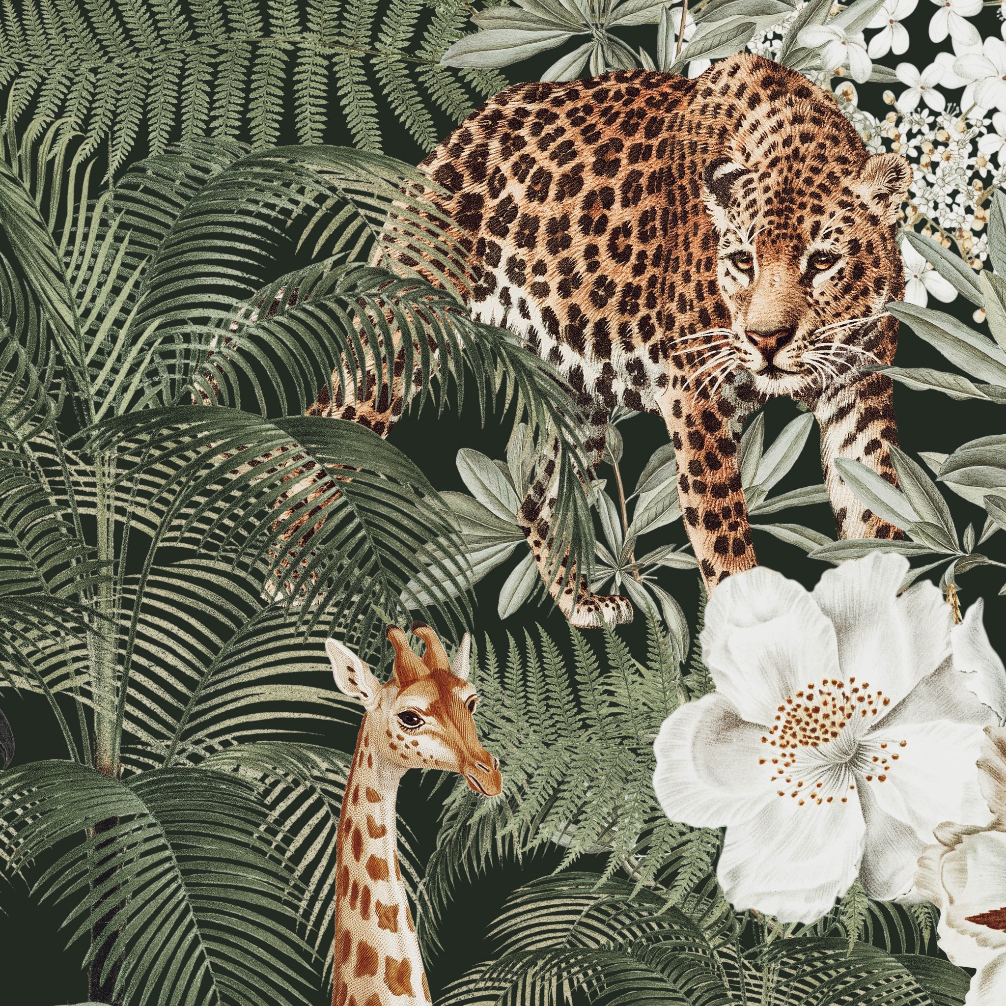 Tanzania (Green) Wallpaper - 6 FT H X 20.5 FT W LUXE