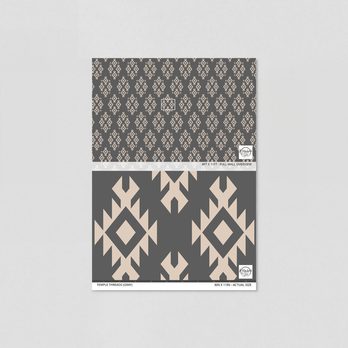 Temple Threads (Gray) Wallpaper
