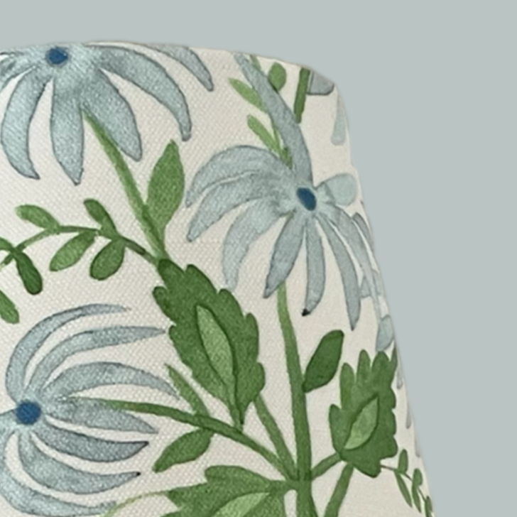Blue Floral Sconce Shade in Pearl&