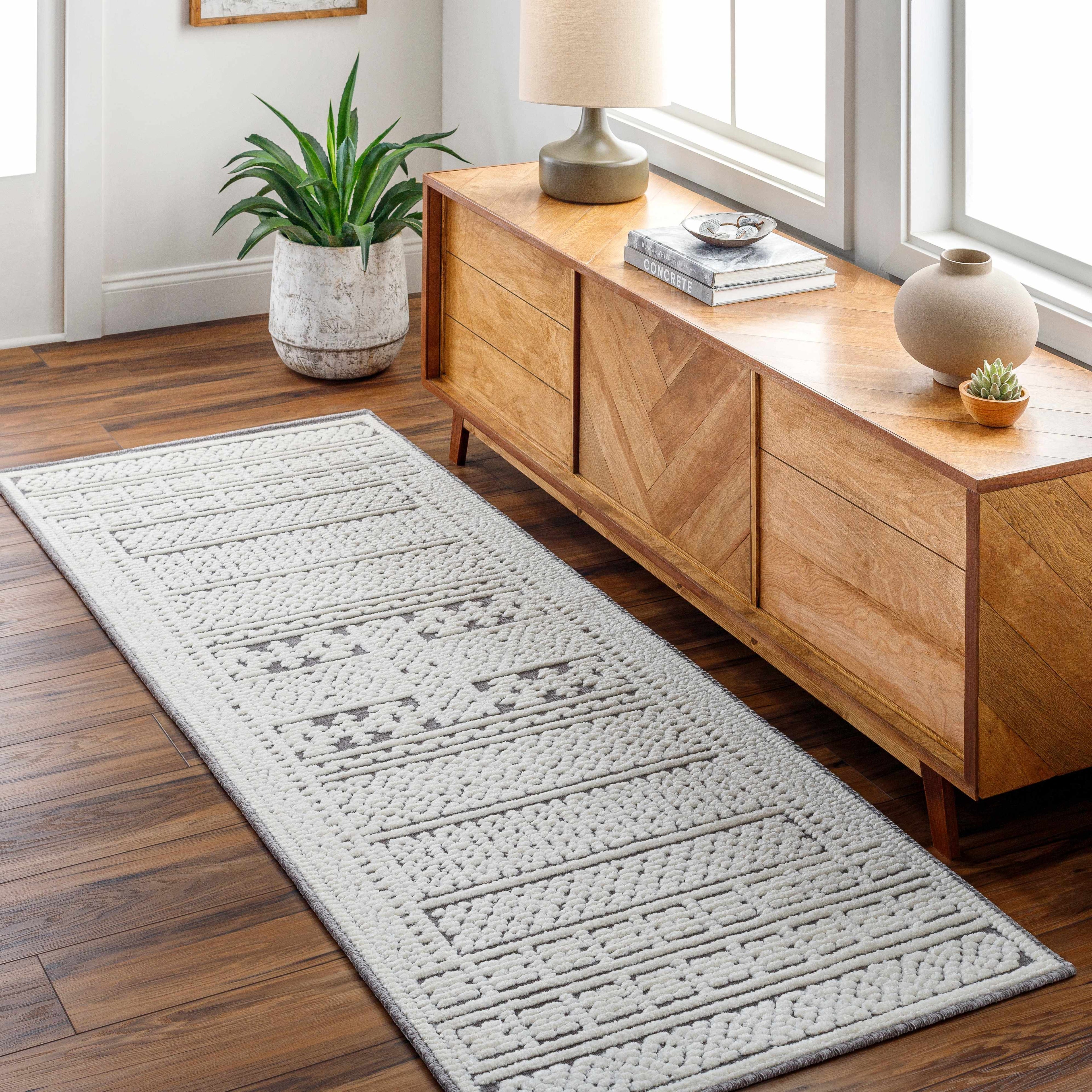 Bahar Cream & Gray Washable Area Rug - Limited Edition